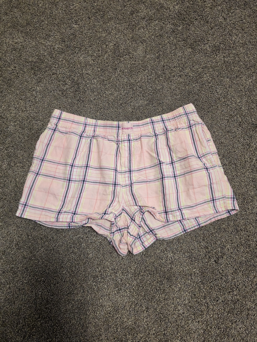 Women’s Pink Plaid Sleep Shorts - Lightweight Pajama Bottoms